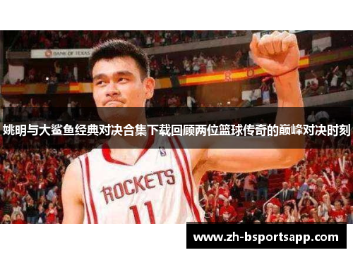 姚明与大鲨鱼经典对决合集下载回顾两位篮球传奇的巅峰对决时刻